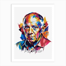 Pablo Picasso 02 Portrait WPAP Pop Art Art Print