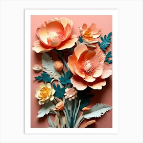 Paper Flowers 38 Art Print