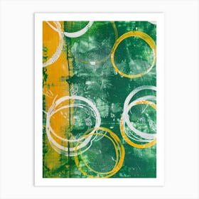 Green Circles 2 Art Print