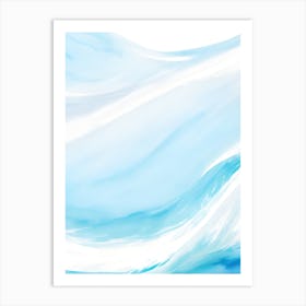 Blue Ocean Wave Watercolor Vertical Composition 78 Art Print