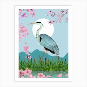 Heron In Spring Art Print