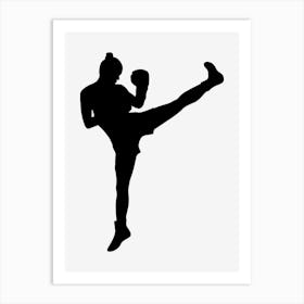 Kickbox Male Martial Artist Art Print