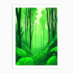 Cartoon Forest 1 Art Print
