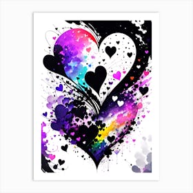 Rainbow Hearts Art Print