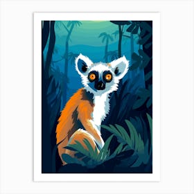 Lemur In The Jungle Art Print