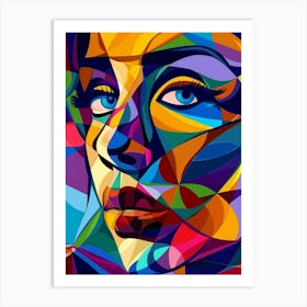 Abstract Of A Woman'S Face 26 Art Print