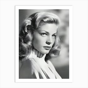 Polo Neck Bacall Art Print