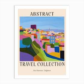 Abstract Travel Collection Poster San Francisco Usa 1 Art Print