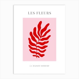 Pink & Red Les Fleurs Art Print