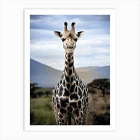 Color Photograph Of Giraffe Art Print