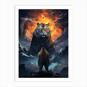 Tiger In The Sky Art Print