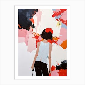 Girl In Red Art Print