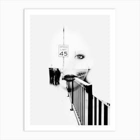 Speed Limit 45 Art Print