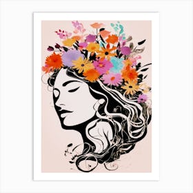 Flower Crown Art Print