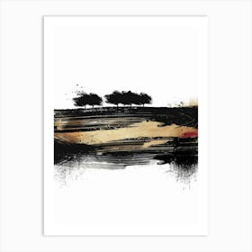 Trees In The Field Art Print