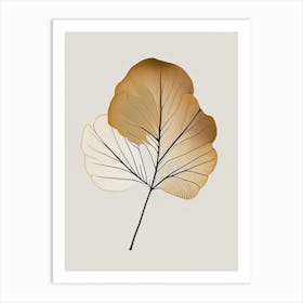 Ginkgo Spices And Herbs Retro Minimal 1 Art Print