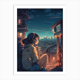 Lofi Girls 6 Art Print