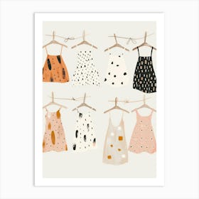 Polka Dot Dresses 1 Art Print