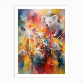 Koalas Abstract Expressionism 4 Art Print