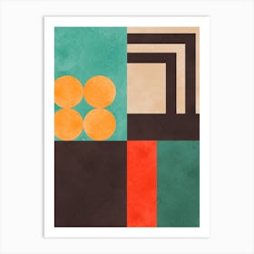 Color geometry in harmony 9 Art Print