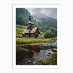 Old Church In The Mountains Art Print