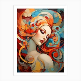 Abstract Of A Woman Art Print