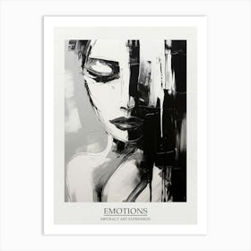Emotions Abstract Black And White 2 Poster Art Print