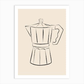 Espresso Moka Pot - Black Art Print