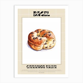 Cinnamon Raisin Bagel 3 Art Print