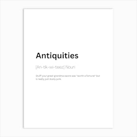 Antiquities Definition Meaning Art Print