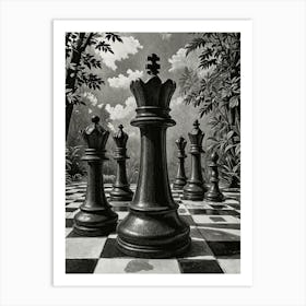 Chess Pieces no2 Art Print