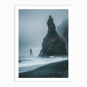 Black Sand Beach Art Print