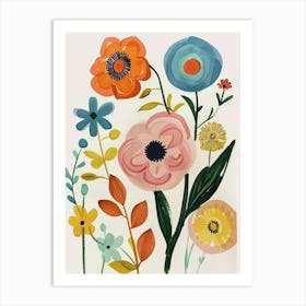 Painted Florals Ranunculus 3 Art Print