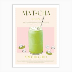 Matcha Mid Century Art Print