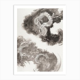 Japanese Dragons, Katsushika Hokusai 1 Art Print