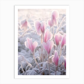 Frosty Botanical Cyclamen 5 Art Print