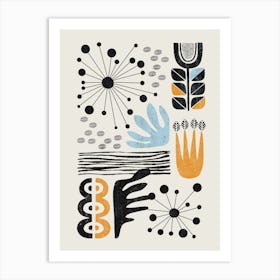 Mid Century Modern Shapes Art Print