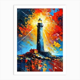 A Beacon In The Dark Night Art Print