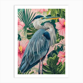 Blue Heron 2 Art Print