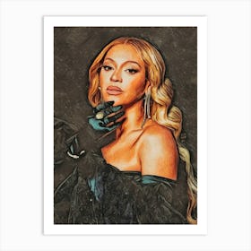 Beyoncé painting art Art Print