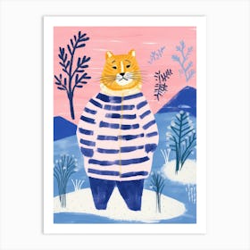 Playful Illustration Of Tiger For Kids Room 3 Art Print