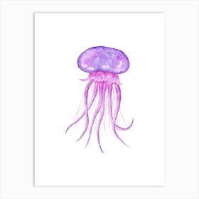 Jellyfish Watercolor Painting Art Print