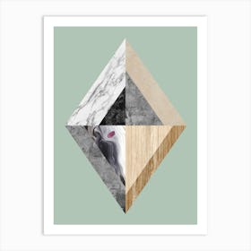 Collage geometric textures 13 Art Print