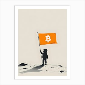 Bitcoin On The Moon 12 Art Print