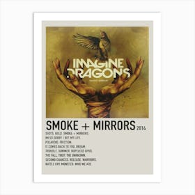 Imagine Dragons Smoke Mirrors Deluxe Album Cover Poster 3 Art Print