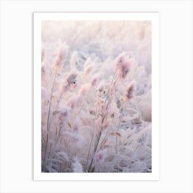 Frosty Botanical Winter Heath 2 Art Print