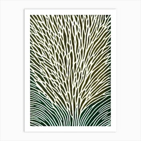 Acropora Digitifera Linocut Art Print