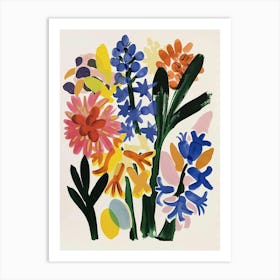 Painted Florals Hyacinth 4 Art Print