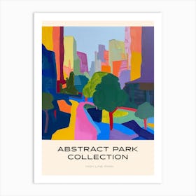 Abstract Park Collection Poster High Line Park New York City 1 Art Print