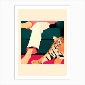 Chilling Tiger 2 Art Print
